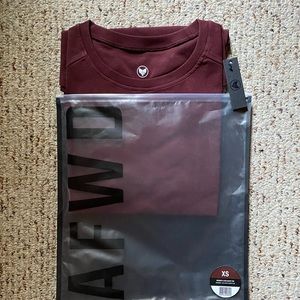 Alpha Forward Luxe Scoop Tee - Sangria XS